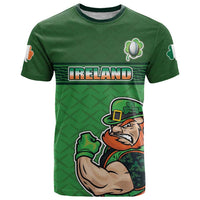 Custom Ireland Rugby with Celtic Pattern T Shirt Shamrock Go Champions