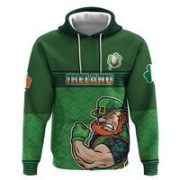 Custom Ireland Rugby with Celtic Pattern Zip Hoodie Shamrock Go Champions
