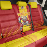 Custom Spain Field Hockey Back Car Seat Cover Sporty Style with Bull Mascot