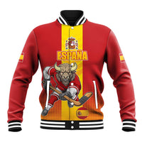 Custom Spain Field Hockey Baseball Jacket Sporty Style with Bull Mascot