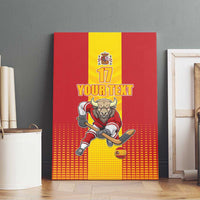 Custom Spain Field Hockey Canvas Wall Art Sporty Style with Bull Mascot