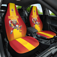 Custom Spain Field Hockey Car Seat Cover Sporty Style with Bull Mascot