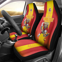 Custom Spain Field Hockey Car Seat Cover Sporty Style with Bull Mascot