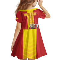 Custom Spain Field Hockey Family Matching Off Shoulder Maxi Dress and Hawaiian Shirt Sporty Style with Bull Mascot