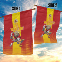 Custom Spain Field Hockey Garden Flag Sporty Style with Bull Mascot
