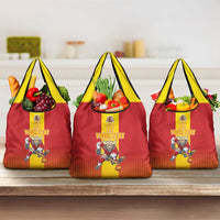 Custom Spain Field Hockey Grocery Bag Sporty Style with Bull Mascot