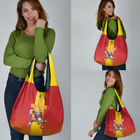 Custom Spain Field Hockey Grocery Bag Sporty Style with Bull Mascot