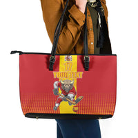 Custom Spain Field Hockey Leather Tote Bag Sporty Style with Bull Mascot