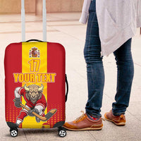 Custom Spain Field Hockey Luggage Cover Sporty Style with Bull Mascot