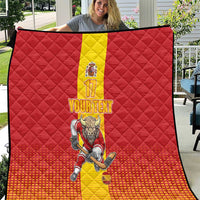 Custom Spain Field Hockey Quilt Sporty Style with Bull Mascot