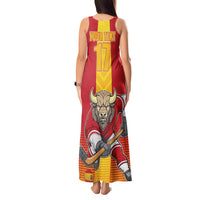 Custom Spain Field Hockey Tank Maxi Dress Sporty Style with Bull Mascot