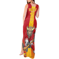 Custom Spain Field Hockey Tank Maxi Dress Sporty Style with Bull Mascot