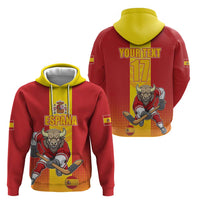 Custom Spain Field Hockey Zip Hoodie Sporty Style with Bull Mascot