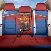Custom Spain Football Go Champions Back Car Seat Cover Sporty Style with Bull Mascot