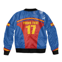 Custom Spain Football Go Champions Bomber Jacket Sporty Style with Bull Mascot