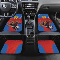 Custom Spain Football Go Champions Car Mats Sporty Style with Bull Mascot