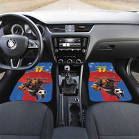 Custom Spain Football Go Champions Car Mats Sporty Style with Bull Mascot