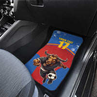 Custom Spain Football Go Champions Car Mats Sporty Style with Bull Mascot