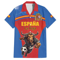 Custom Spain Football Go Champions Family Matching Summer Maxi Dress and Hawaiian Shirt Sporty Style with Bull Mascot