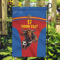 Custom Spain Football Go Champions Garden Flag Sporty Style with Bull Mascot