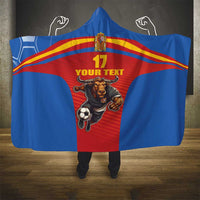 Custom Spain Football Go Champions Hooded Blanket Sporty Style with Bull Mascot