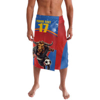 Custom Spain Football Go Champions Lavalava Sporty Style with Bull Mascot