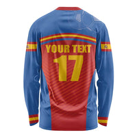 Custom Spain Football Go Champions Long Sleeve Shirt Sporty Style with Bull Mascot