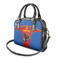 Custom Spain Football Go Champions Shoulder Handbag Sporty Style with Bull Mascot