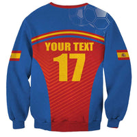 Custom Spain Football Go Champions Sweatshirt Sporty Style with Bull Mascot