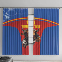 Custom Spain Football Go Champions Window Curtain Sporty Style with Bull Mascot