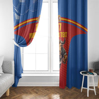 Custom Spain Football Go Champions Window Curtain Sporty Style with Bull Mascot