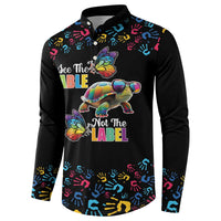 Autism Awareness Month Neurodiversity Button Sweatshirt 2nd April See The Able Not The Label