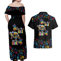 Autism Awareness Month Neurodiversity Couples Matching Off Shoulder Maxi Dress and Hawaiian Shirt 2nd April See The Able Not The Label