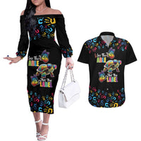 Autism Awareness Month Neurodiversity Couples Matching Off The Shoulder Long Sleeve Dress and Hawaiian Shirt 2nd April See The Able Not The Label