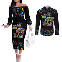 Autism Awareness Month Neurodiversity Couples Matching Off The Shoulder Long Sleeve Dress and Long Sleeve Button Shirt 2nd April See The Able Not The Label