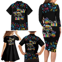 Autism Awareness Month Neurodiversity Family Matching Long Sleeve Bodycon Dress and Hawaiian Shirt 2nd April See The Able Not The Label