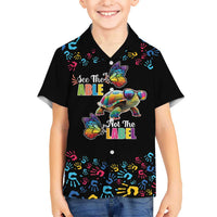 Autism Awareness Month Neurodiversity Kid Hawaiian Shirt 2nd April See The Able Not The Label