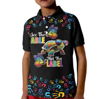 Autism Awareness Month Neurodiversity Kid Polo Shirt 2nd April See The Able Not The Label