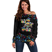 Autism Awareness Month Neurodiversity Off Shoulder Sweater 2nd April See The Able Not The Label