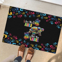 Autism Awareness Month Neurodiversity Rubber Doormat 2nd April See The Able Not The Label