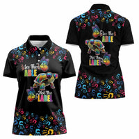 Autism Awareness Month Neurodiversity Women Polo Shirt 2nd April See The Able Not The Label