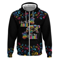 Autism Awareness Month Neurodiversity Zip Hoodie 2nd April See The Able Not The Label