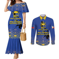 Philippines Independence Day Couples Matching Mermaid Dress and Long Sleeve Button Shirt Kalayaan Kinabukasan Kasaysayan