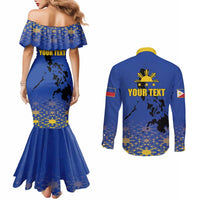 Philippines Independence Day Couples Matching Mermaid Dress and Long Sleeve Button Shirt Kalayaan Kinabukasan Kasaysayan