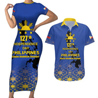 Philippines Independence Day Couples Matching Short Sleeve Bodycon Dress and Hawaiian Shirt Kalayaan Kinabukasan Kasaysayan
