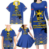 Philippines Independence Day Family Matching Long Sleeve Bodycon Dress and Hawaiian Shirt Kalayaan Kinabukasan Kasaysayan