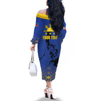 Philippines Independence Day Family Matching Off The Shoulder Long Sleeve Dress and Hawaiian Shirt Kalayaan Kinabukasan Kasaysayan