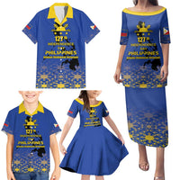 Philippines Independence Day Family Matching Puletasi and Hawaiian Shirt Kalayaan Kinabukasan Kasaysayan