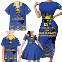 Philippines Independence Day Family Matching Short Sleeve Bodycon Dress and Hawaiian Shirt Kalayaan Kinabukasan Kasaysayan