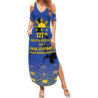 Philippines Independence Day Family Matching Summer Maxi Dress and Hawaiian Shirt Kalayaan Kinabukasan Kasaysayan